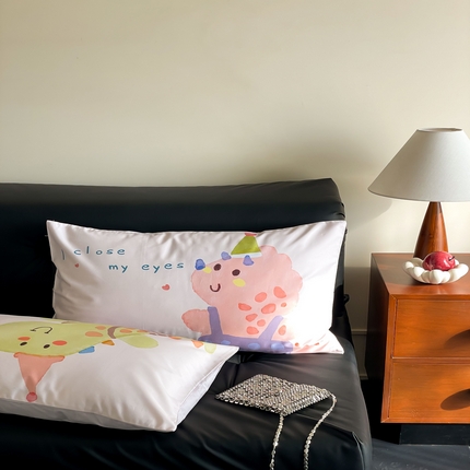 FORTWO家纺 50支全棉长绒棉卡通印花枕套-一对 小丑枕套