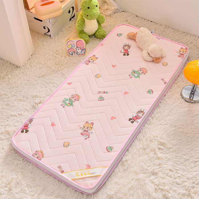 91家纺网 家纺一手货源 找家纺 嗨生活  2025年加厚针织棉乳胶床垫 幼儿园床垫 床褥 儿童床垫 立体款 甜心女孩