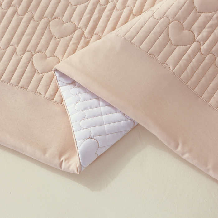 91家纺网 家纺一手货源 找家纺 OL家纺2025新款玉锦缎纯色床盖三件套-薰衣草 香槟色