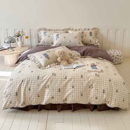 卡巴伦 床裙款-全棉卡通刺绣套件 哈吉