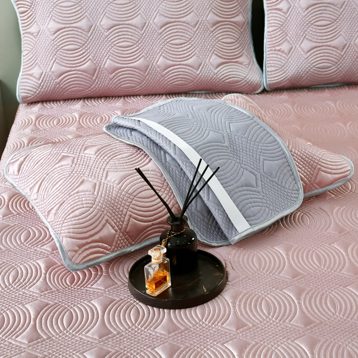 91家纺网 家纺一手货源 找家纺 （总）OL家纺2025新款冰丝绸夏被床盖款三件套