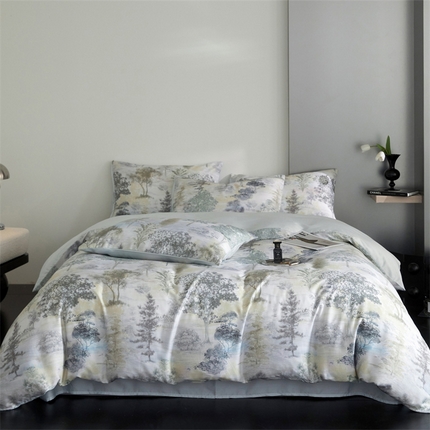 91家纺网 家纺一手货源 找家纺 （总）优贝 2025新款100%兰精天丝60S数码印花天丝四件套