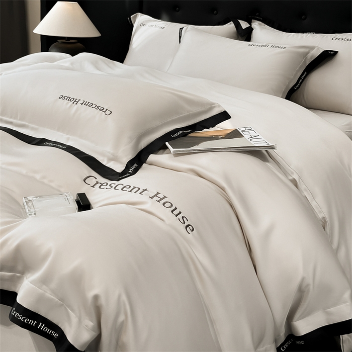 91家纺网 家纺一手货源 找家纺 笙意家纺 2025新款轻奢时尚水洗冰丝四件套-奥芬系列 奥芬-山灰