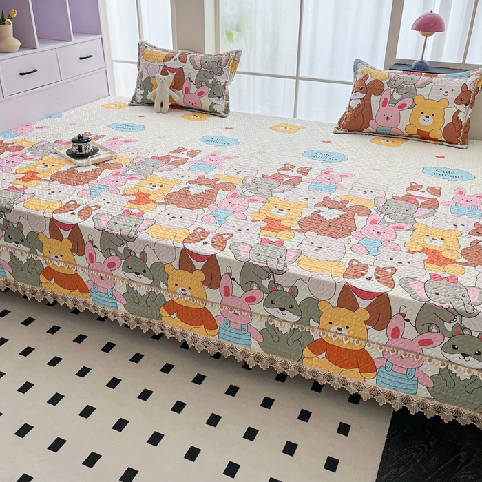 91家纺网 家纺一手货源 找家纺 手艺人家纺 2025新款带花纯棉绗缝榻榻米大炕盖榻榻米炕垫防滑炕垫榻榻米垫床盖榻榻米炕盖炕垫（K700-K723） K706