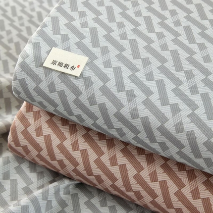 91家纺网 家纺一手货源 找家纺 ME/ERA HOME寐时代 2025新款全棉老粗布床单款三件套 全棉条格-卡罗拉-绿