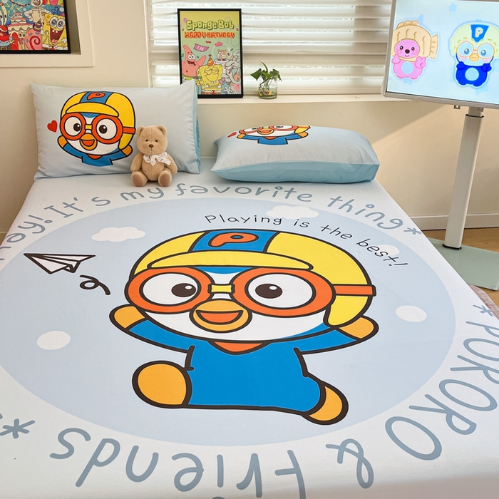 91家纺网 家纺一手货源 找家纺 （总）金爱家 2025新款全棉大版单品波乐乐床笠