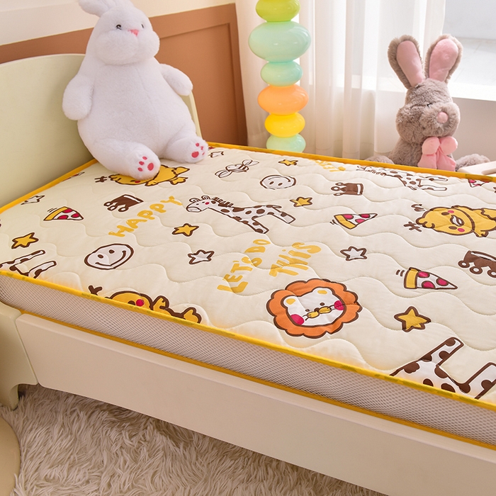 91家纺网 家纺一手货源 找家纺 嗨生活 2025年新款加厚立体全棉棉花床垫 幼儿园床垫 床褥 儿童床垫 动物园