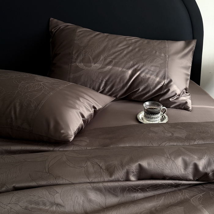 91家纺网 家纺一手货源 找家纺 （总）鹿班家居 2025年春夏款100S长绒棉精美提花四件套-夏日暮野（标准会员-20元）