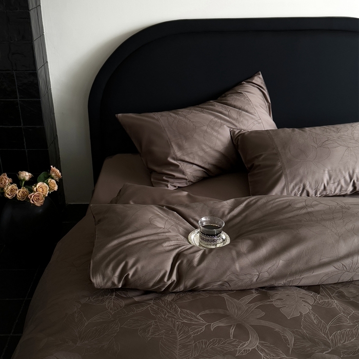 91家纺网 家纺一手货源 找家纺 鹿班家居 2025年春夏款100S长绒棉精美提花四件套-夏日暮野（标准会员-20元） 夏日暮野-卡其