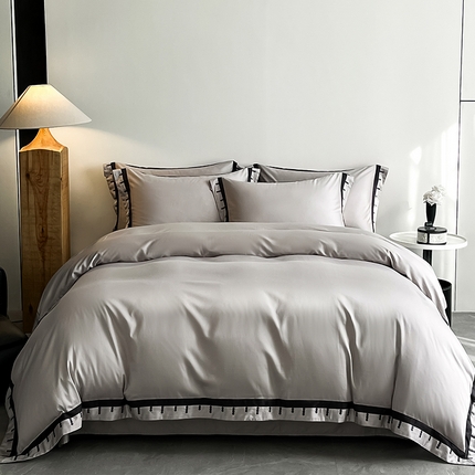 91家纺网 家纺一手货源 找家纺 （总）618家纺 2025新款A类60S100支新疆长绒棉纯棉全棉洛可系列四件套