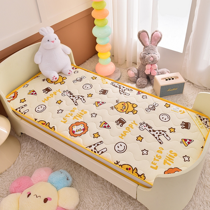 91家纺网 家纺一手货源 找家纺 嗨生活 2025年新款加厚立体全棉棉花床垫 幼儿园床垫 床褥 儿童床垫 动物园