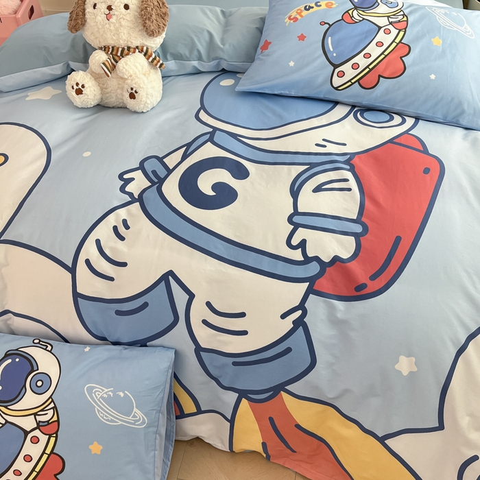 91家纺网 家纺一手货源 找家纺 （总）金爱家 2025新款太空人纯棉四件套