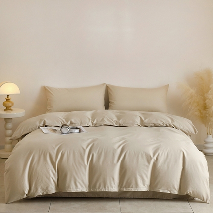 91家纺网 家纺一手货源 找家纺 （总）泽西家纺2025新款A类全棉单被套双拼纯色纯棉单被套