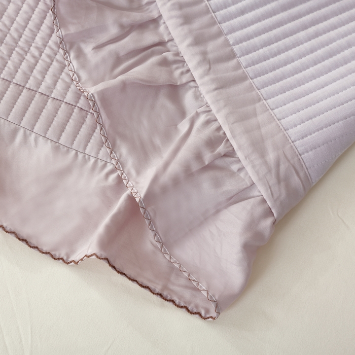 91家纺网 家纺一手货源 找家纺 OL家纺2025新款天丝床盖三件套系列-清新交响曲 芋头紫