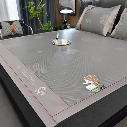 91家纺网 家纺一手货源 找家纺 （总）小牛席业 2025新款绣球草本清凉加厚款冰藤席系列凉席藤席冰藤席冰丝席草席竹席乳胶席凉感豆豆席