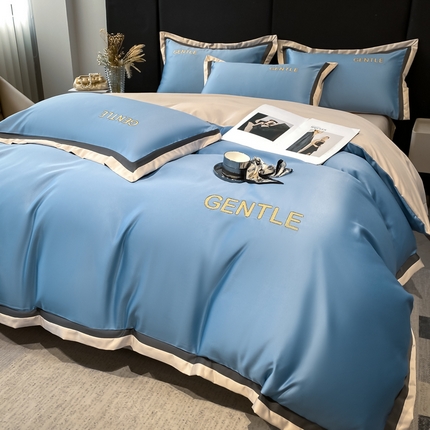 91家纺网 家纺一手货源 找家纺 （总）首尔家纺 2025水洗真丝四件套宽边款布达佩斯系列