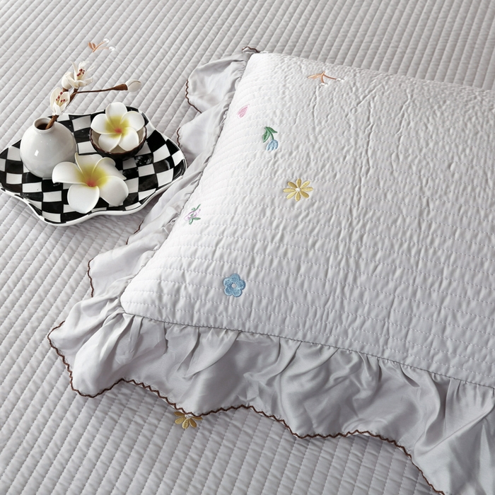 91家纺网 家纺一手货源 找家纺 OL家纺2025新款天丝床盖三件套系列-清新交响曲 玛瑙灰