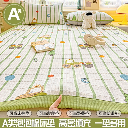 91家纺网 家纺一手货源 找家纺 （总）恬澳家纺 2025新款泡泡棉夹棉印花床护垫-场景二