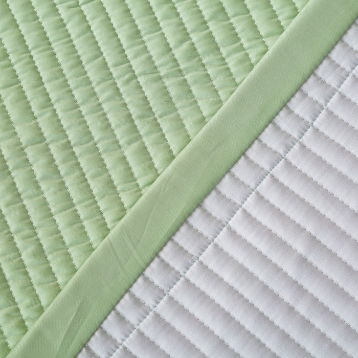 91家纺网 家纺一手货源 找家纺 OL家纺2025新款天丝床盖三件套系列-清新交响曲 苹果绿