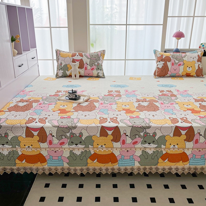 91家纺网 家纺一手货源 找家纺 手艺人家纺 2025新款带花纯棉绗缝榻榻米大炕盖榻榻米炕垫防滑炕垫榻榻米垫床盖榻榻米炕盖炕垫（K700-K723） K706