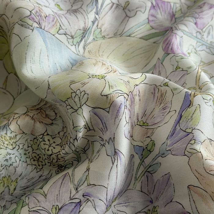 91家纺网 家纺一手货源 找家纺 娇逸家居 2025新品60支天丝数码印花高端夏被四件套 妙颜-绿