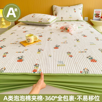 91家纺网 家纺一手货源 找家纺 （总）恬澳家纺 2025新款A类泡泡棉夹棉印花床笠场景二