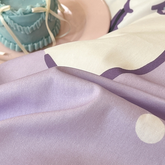 91家纺网 家纺一手货源 找家纺 蓝邻家纺 2025新款全棉大版三丽鸥四件套系列 糖果