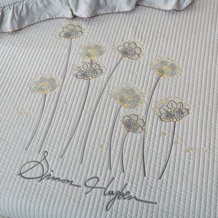 91家纺网 家纺一手货源 找家纺 OL家纺2025新款天丝床盖三件套系列-蒲公英 玛瑙灰