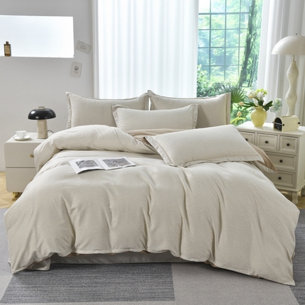 91家纺网 家纺一手货源 找家纺 （总）磨毛世家家纺 2025新款柔软舒适铂金加厚四件套