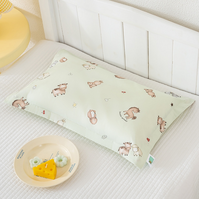 91家纺网 家纺一手货源 找家纺 良佐生活 2025新款A类高支高密全棉压线儿童枕套纯棉学生枕头套 马里奥