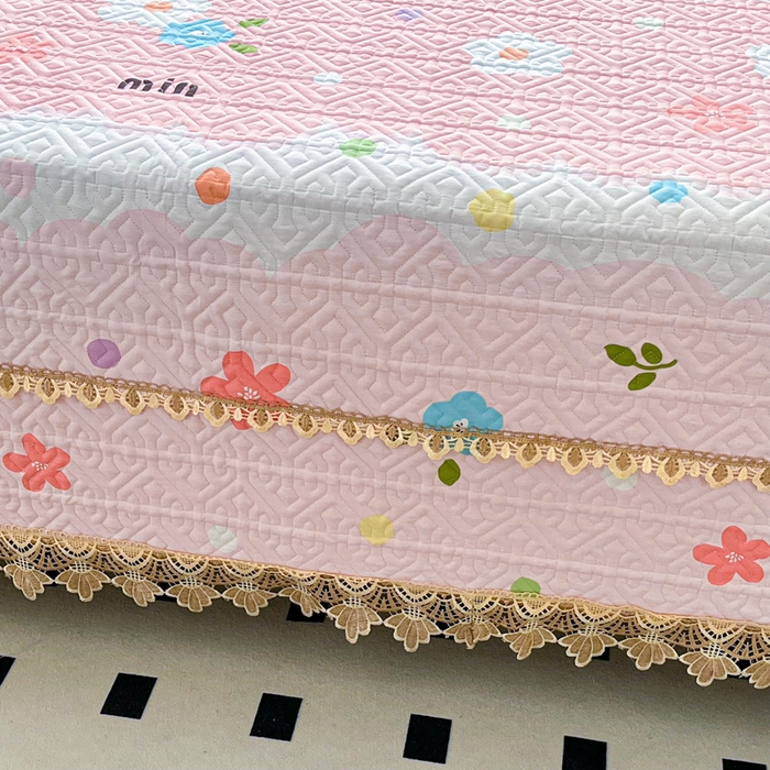 91家纺网 家纺一手货源 找家纺 手艺人家纺 2025新款带花纯棉绗缝榻榻米大炕盖榻榻米炕垫防滑炕垫榻榻米垫床盖榻榻米炕盖炕垫（K700-K723） K711