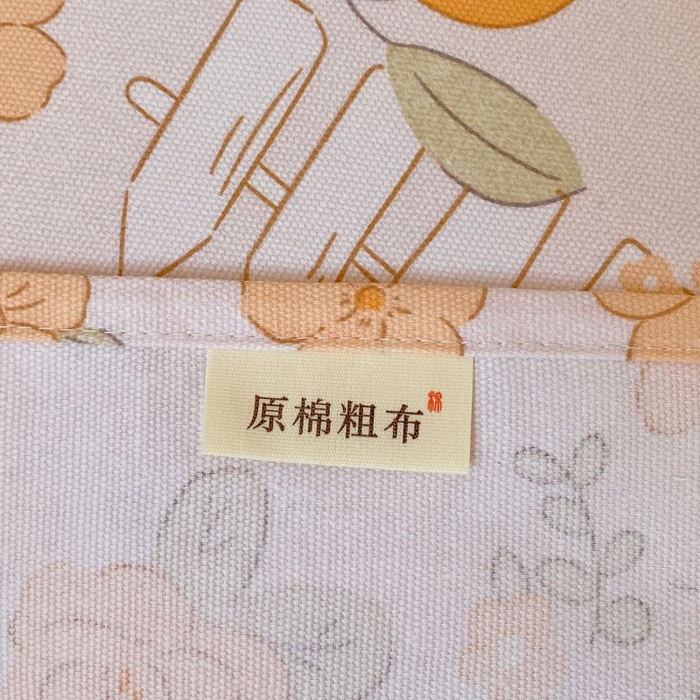 91家纺网 家纺一手货源 找家纺 ME/ERA HOME寐时代 2025新款全棉老粗布床单款三件套 全棉卡通-橙意满满