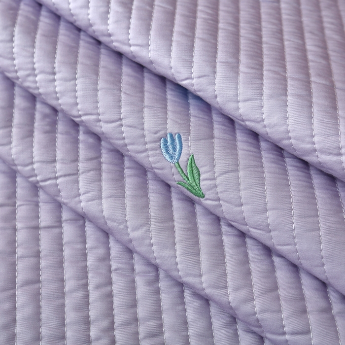 91家纺网 家纺一手货源 找家纺 OL家纺2025新款天丝床盖三件套系列-清新交响曲 薰衣紫