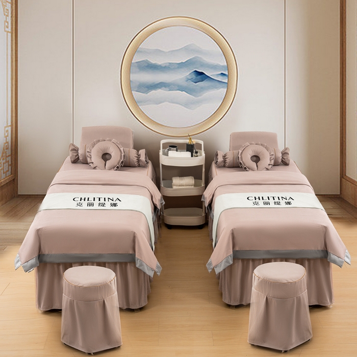 91家纺网 家纺一手货源 找家纺 梦来美家纺 2025新款荷兰尼美容床罩（控价175元）风格二 黛玉粉