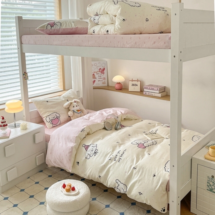 91家纺网 家纺一手货源 找家纺 （总）慕尚家纺 2025新款全棉印花学生三件套套件