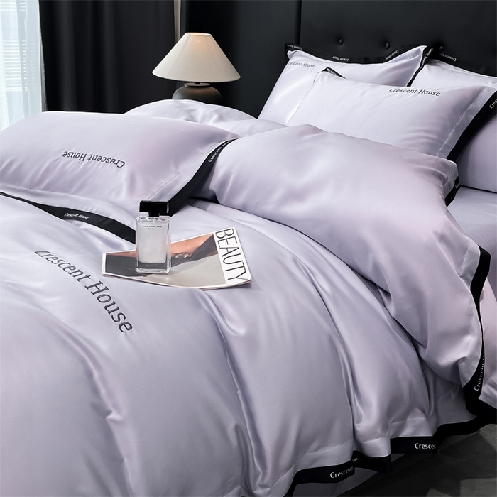 91家纺网 家纺一手货源 找家纺 笙意家纺 2025新款轻奢时尚水洗冰丝四件套-奥芬系列 奥芬-星黛紫