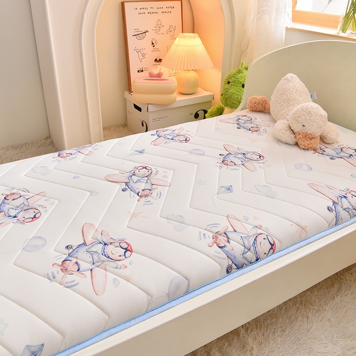 91家纺网 家纺一手货源 找家纺 嗨生活 2025年加厚针织棉乳胶床垫 幼儿园床垫 床褥 儿童床垫 单边款 太空旅行