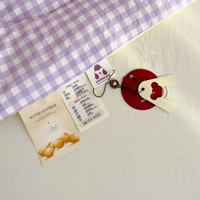 91家纺网 家纺一手货源 找家纺 老帅的工厂店 2025新款多巴胺水洗云朵棉大眼睛系列夏被四件套 麻薯