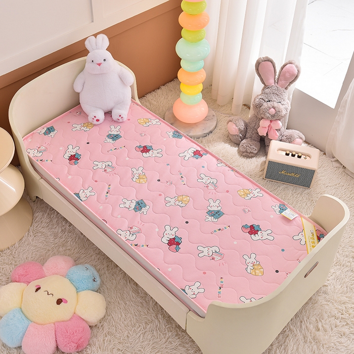 91家纺网 家纺一手货源 找家纺 嗨生活 2025年新款加厚立体全棉棉花床垫 幼儿园床垫 床褥 儿童床垫 草莓蛋糕兔