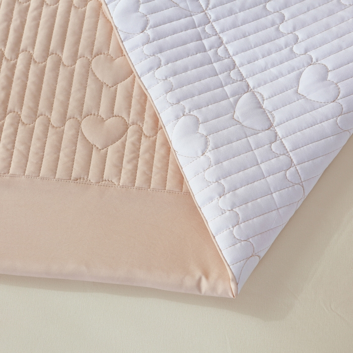 91家纺网 家纺一手货源 找家纺 OL家纺2025新款玉锦缎纯色床盖三件套-薰衣草 香槟色