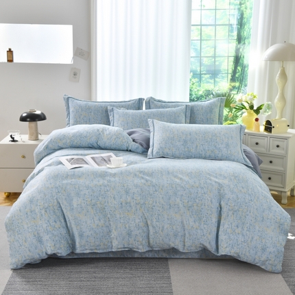 91家纺网 家纺一手货源 找家纺 （总）磨毛世家家纺 2025新款柔软舒适铂金加厚四件套