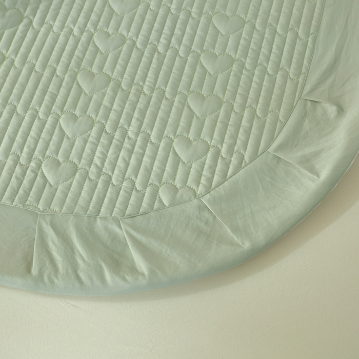 91家纺网 家纺一手货源 找家纺 OL家纺2025新款玉锦缎纯色床盖三件套-薰衣草 苹果绿