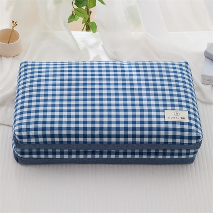 91家纺网 家纺一手货源 找家纺 （总）仁宇枕业 2025年新款新品全棉色织水洗棉良品双拼格子儿童成人全荞麦枕头枕芯