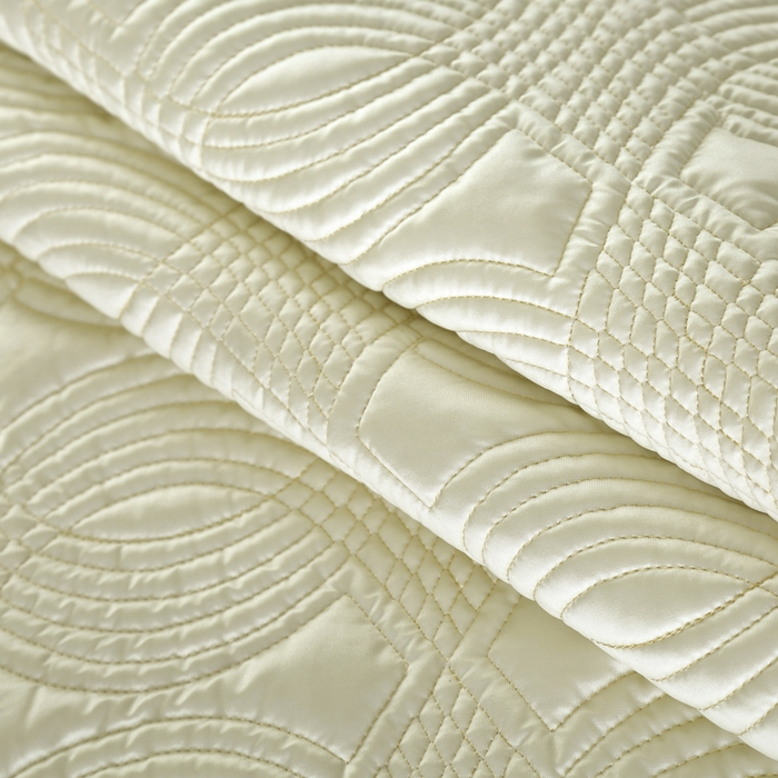 91家纺网 家纺一手货源 找家纺 OL家纺2025新款冰丝绸夏被床盖款三件套 柠檬黄