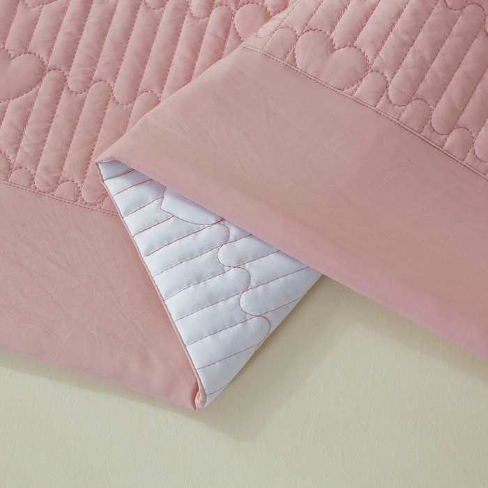 91家纺网 家纺一手货源 找家纺 （总）OL家纺2025新款玉锦缎纯色床盖三件套-薰衣草