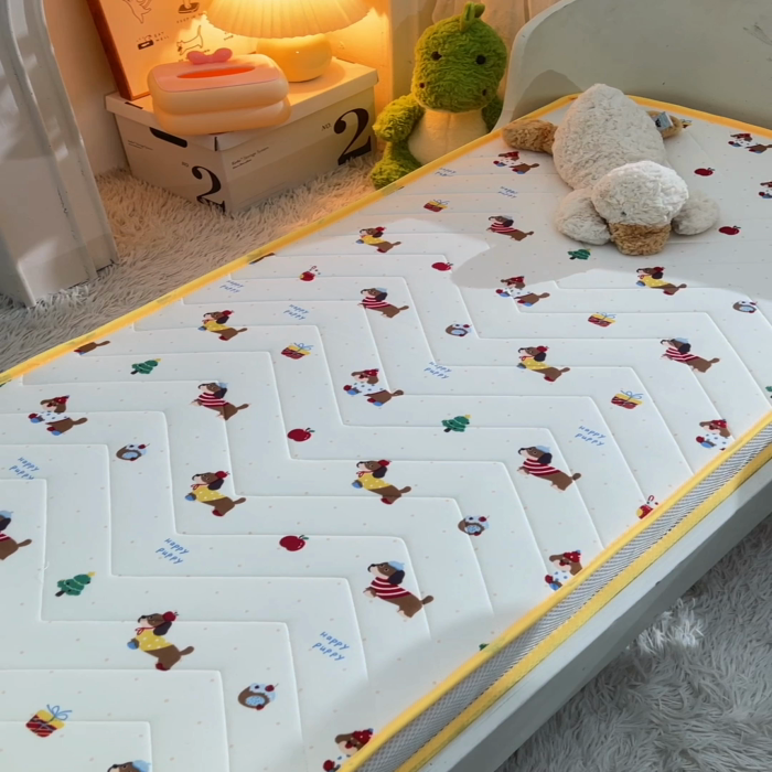 91家纺网 家纺一手货源 找家纺 嗨生活  2025年加厚针织棉乳胶床垫 幼儿园床垫 床褥 儿童床垫 立体款 腊肠狗