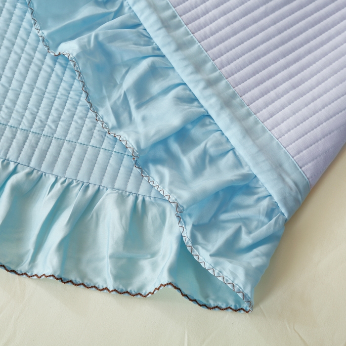 91家纺网 家纺一手货源 找家纺 OL家纺2025新款天丝床盖三件套系列-蒲公英 秋波蓝