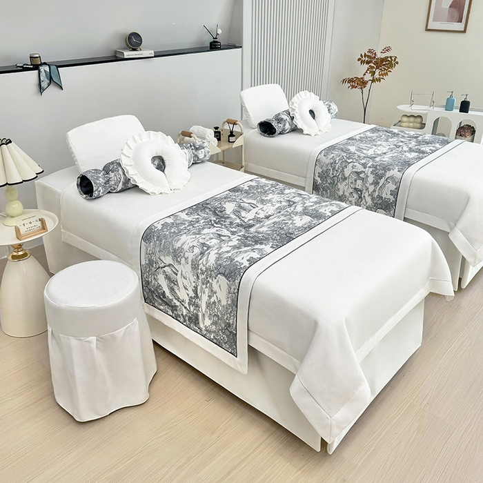 91家纺网 家纺一手货源 找家纺 莉人坊床罩2025新款高精密布料床罩-浪漫烟花 浪漫烟花奶油白