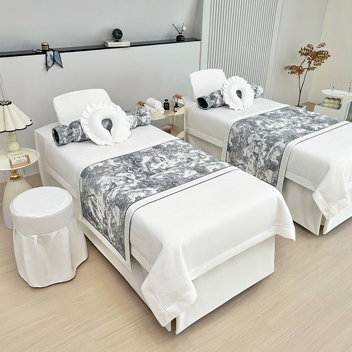 91家纺网 家纺一手货源 找家纺 莉人坊床罩2025新款高精密布料床罩-浪漫烟花 浪漫烟花奶油白