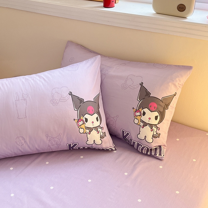 91家纺网 家纺一手货源 找家纺 蓝邻家纺 2025新款全棉大版三丽鸥四件套系列 饮料